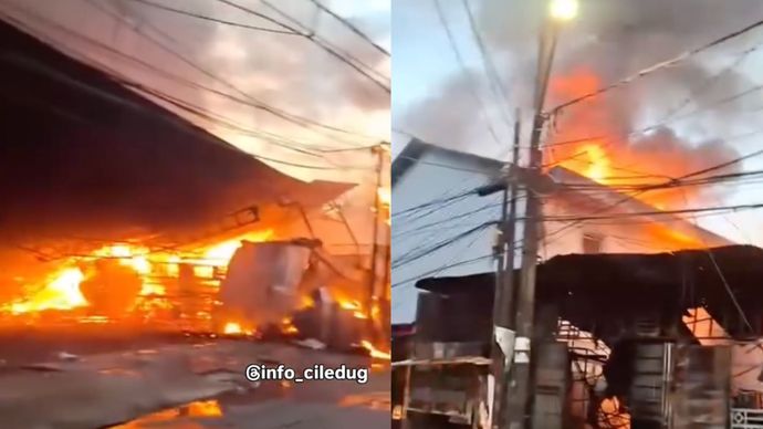 Gudang Dekorasi di Cipadu Terbakar, Api Merembet ke Toko Bahan Sekitar