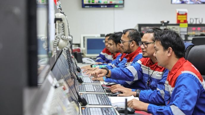 Suasana Control Room area Kilang Pertamina International Unit VI Balongan, Sukareja, Indramayu, Jawa Barat, Kamis, 29 Januari 2026.