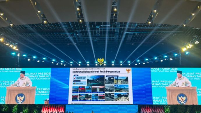 Prabowo Subianto di Rakornas Pemerintah Pusat dan Daerah