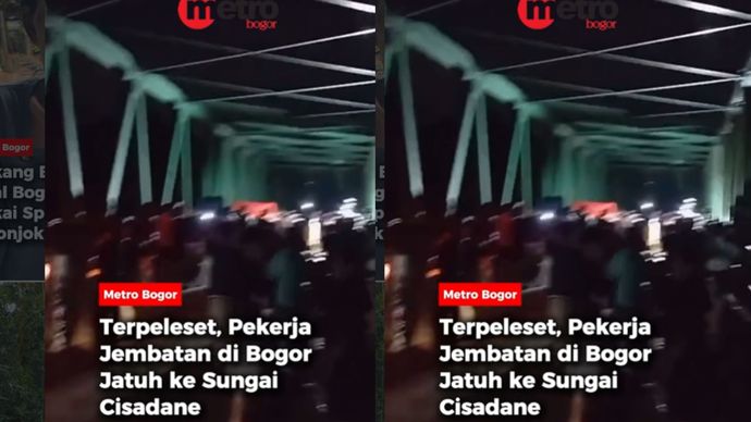 pekerja proyek tenggelam di sungai cisadane