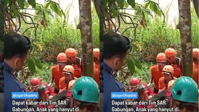 Rabu, 4 Februari 2026: Anak laki2 usia 8 tahun yang hanyut di Sungai Cisasane, sudah ditemukan, dalam keadaan meninggal dunia.