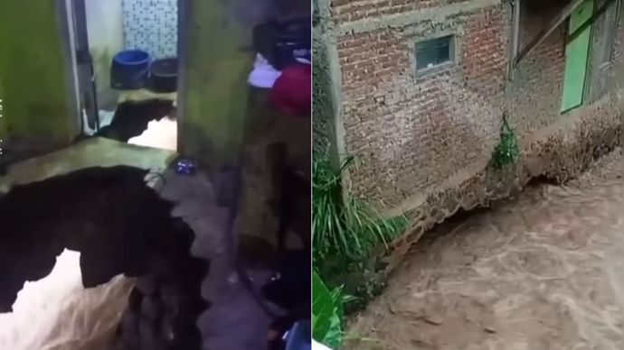 Ibu di Bandung Terbawa Arus Sungai