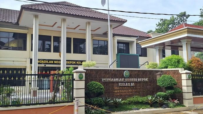 Situasi Pengadilan Negeri Kota Depok. ANTARA/Feru Lantara