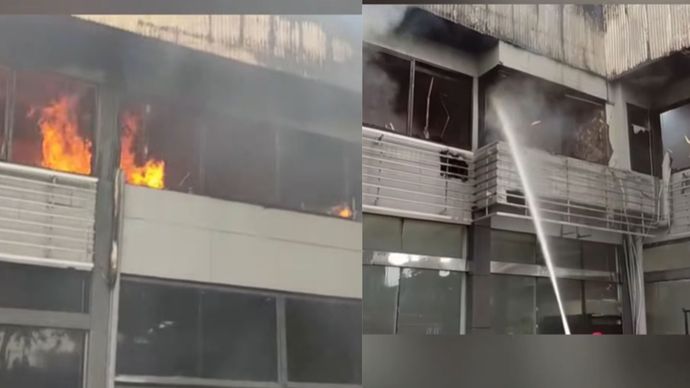 VIDEO: Ngerinya Kobaran Api Hanguskan Pabrik Delima Jaya, Rugi Miliaran Rupiah