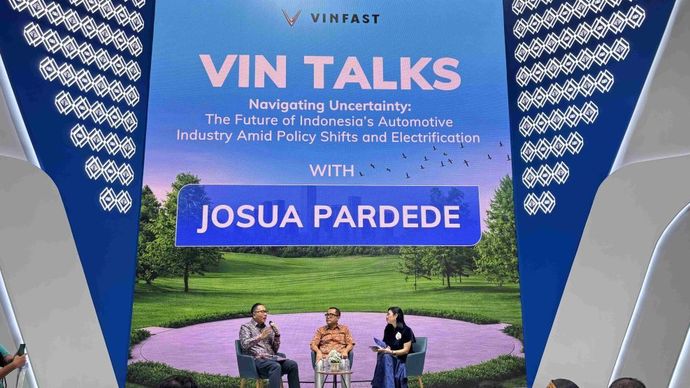 VinFast Indonesia menggelar forum diskusi VIN TALKS bertajuk "Navigating Uncertainty: The Future of Indonesia's Automotive Industry Amid Policy Shifts and Electrification" dalam rangkaian IIMS 2026.&nbsp;(Foto: Dok/Istimewa)  