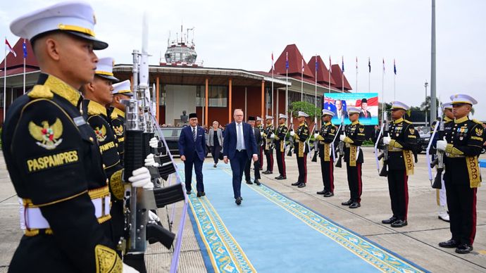 Perdana Menteri Australia Anthony Albanese bertolak kembali ke Australia usai merampungkan kunjungan kerja di Indonesia