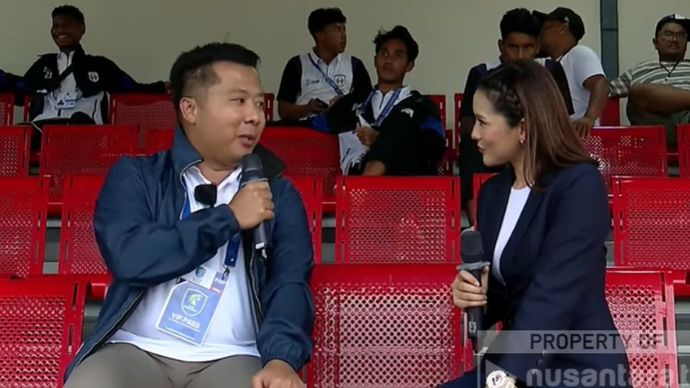 Direktur Utama Nusantara TV, Randy Tampubolon (kanan).