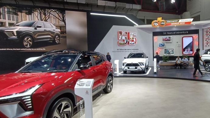 Mitsubishi Motors memastikan bakal meluncurkan mobil hybrid di Indonesia pada semester kedua 2026. (Foto: Adiantoro/NTV) 