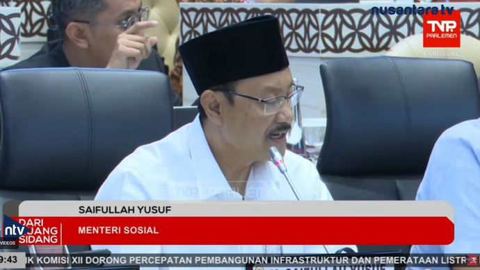 Tangkapan layar - Menteri Sosial Republik Indonesia Saifullah Yusuf, pada Senin, 9 Februari 2026.