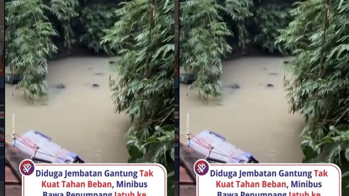 mobil terjun ke sungai