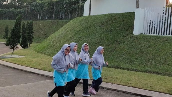 Salah satu manfaat lari santai dapat mengurangi kolesterol serta menjaga kadar gula darah dan tekanan darah tetap stabil. ANTARA/Sizuka