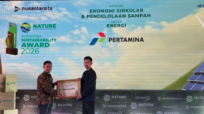 PT Pertamina (Persero) Sabet Penghargaan Nusantara Sustainability Award 2026 untuk Ekonomi Sirkular &amp; Pengelolaan Sampah.