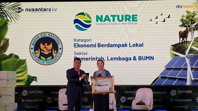 BGN Raih Nusantara Sustainability Award 2026 Kategori Ekonomi Berdampak Lokal.