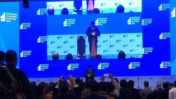 Prabowo Subianto Indonesia Economic Outlook di Wisma Danantara