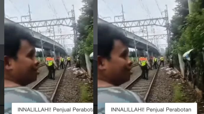 pria tewas dihantam kereta