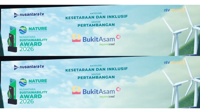PT Bukit Asam Tbk Raih Nusantara Sustainability Award 2026 Kategori Kesetaraan dan Inklusi Sektor Pertambangan