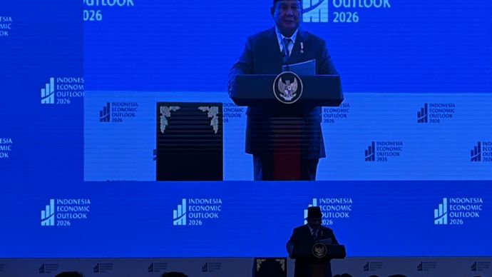 Prabowo Subianto Indonesia Economic Outlook di Wisma Danantara