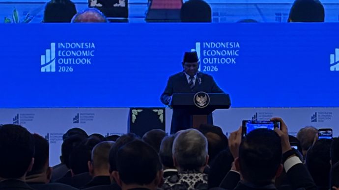 Prabowo Subianto Indonesia Economic Outlook di Wisma Danantara