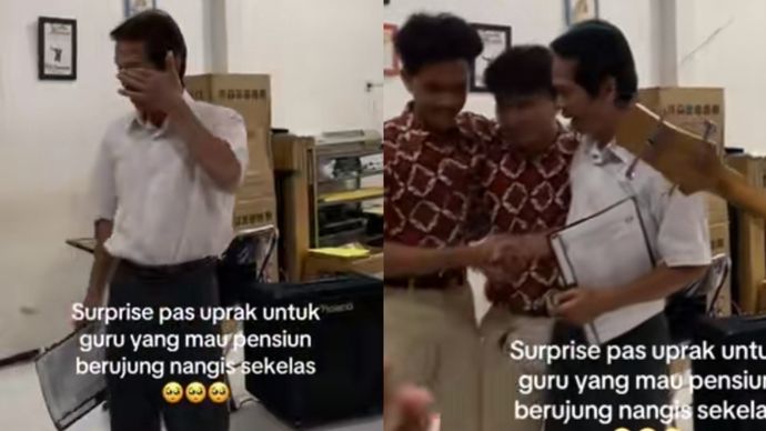 Momen Haru perpisahan guru dan muridnya di SMAN 1 Sleman