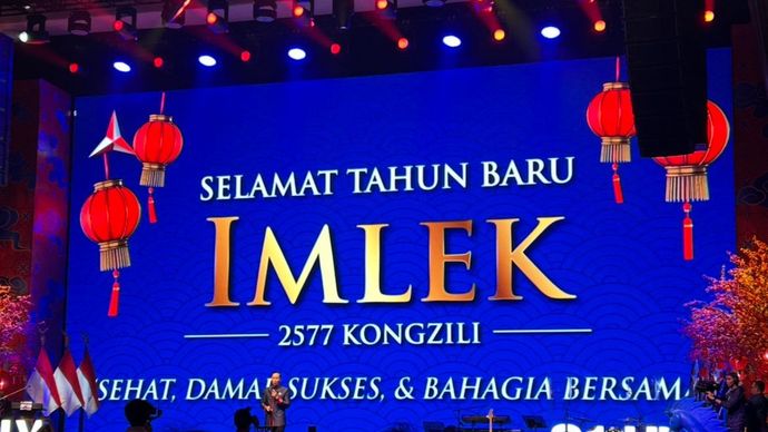 Ketua Umum Partai Demokrat Agus Harimurti Yudhoyono (AHY) Hadiri Perayaan Imlek Nasional Partai Demokrat