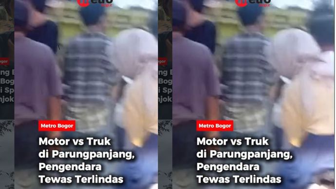 Pemotor ditabrak truk