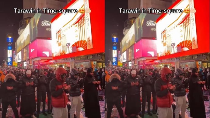 Tarawih di Times Square New York
