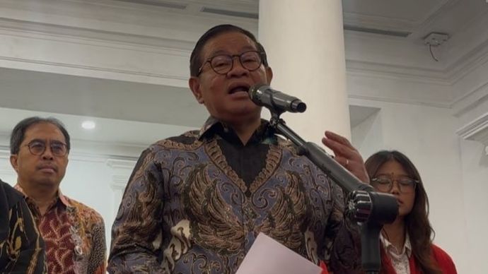 Gubernur DKI Jakarta Pramono Anung Wibowo di Balai Kota, Kamis, 19 Februari 2026. (ANTARA/Lifia Mawaddah Putri.)