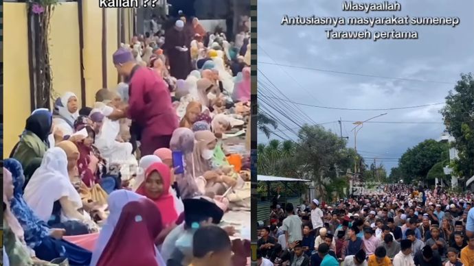 Sebuah video beredar dan viral di media sosial, yang menunjukkan jemaah shalat tarawih di Kabupaten Sumenep, Jawa Timur, yang sudah berkumpul di salah satu masjid sejak siang hari.