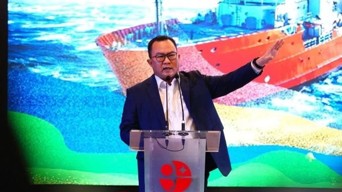 Kepala Badan Riset dan Inovasi Nasional (BRIN) Arif Satria dalam acara Market Sounding Proyek KPBU Pengelolaan dan Pembangunan Armada Kapal Riset Nasional BRIN di Jakarta, Rabu, 18 Februari 2026. ANTARA/HO-BRIN.