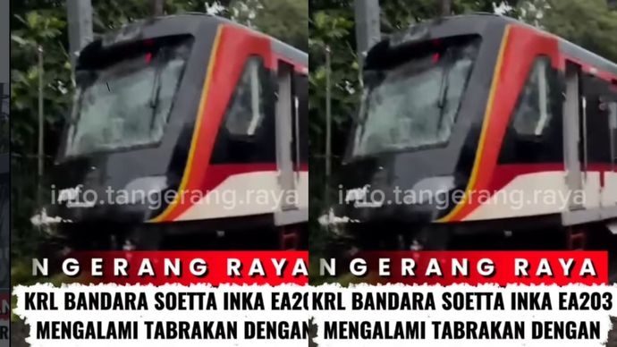 KRL Bandara Soetta INKA EA203 mengalami tabrakan dengan sebuah truk di perlintasan Stasiun Poris, Tangerang, Jumat (20/2/2026) pagi. Insiden menyebabkan jalur Commuter Line Tangerang hanya beroperasi sampai Rawa Buaya. Selain itu Jalan Maulana Hasanudin dan Jalan Benteng Betawi dari Poris Gaga tertutup dan menyebabkan kemacetan.