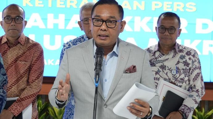 Wakil Menteri Investasi dan Hilirisasi/Wakil Kepala BKPM Todotua Pasaribu memberikan keterangan Pers di Kantor Kementerian Investasi dan Hilirisasi/BKPM, Jakarta, pada Selasa,&nbsp;24 Februari 2026.