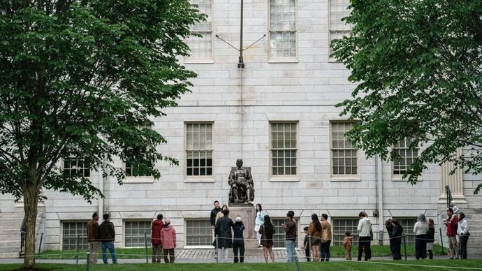 Suasana kampus Universitas Harvard di Cambridge, Massachusetts, Amerika Serikat, 24 Mei 2025. ANTARA/Xinhua/Ziyu Julian Zhu/aa.