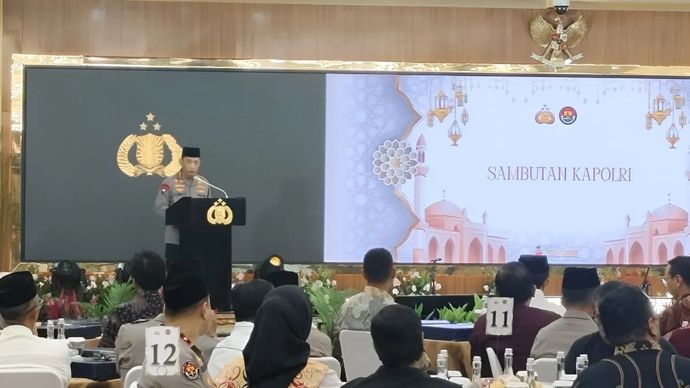 Kapolri Jenderal Pol. Listyo Sigit Prabowo berbicara dalam acara 