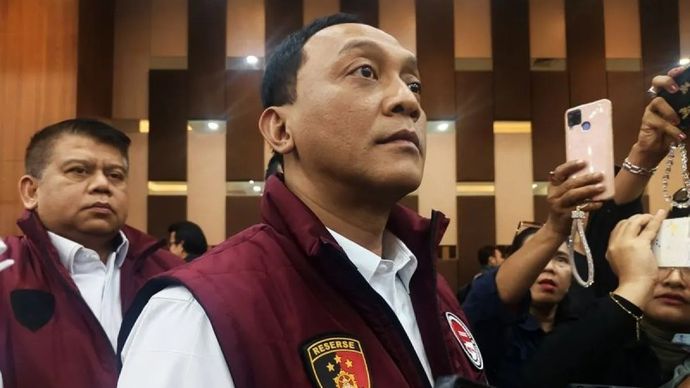 Direktur Tindak Pidana Narkoba (Dirtipidnarkoba) Bareskrim Polri Brigjen Pol. Eko Hadi Santoso berbicara dengan awak media di Gedung Bareskrim Polri, Jakarta, Rabu, 22 Oktober 2025. ANTARA/Nadia Putri Rahmani/am.