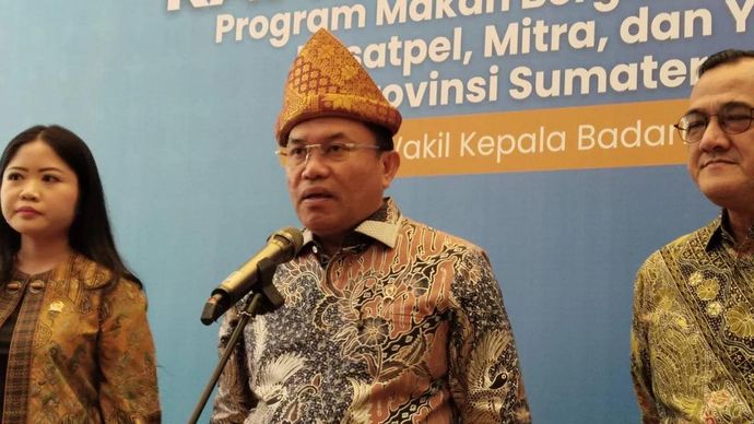 Wakil Kepala Badan Gizi Nasional Sony Sanjaya di Palembang, Sabtu 28 Februari 2026. ANTARA/M Imam Pramana