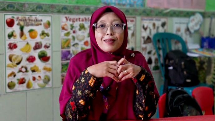 Cita Restuningrum, Kepala PAUD Anak Hebat, Kartasura, Kabupaten Sukoharjo, Jawa Tengah.