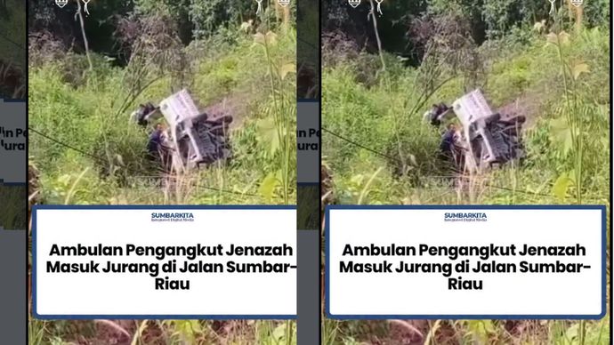 Satu unit mobil ambulans dilaporkan kecelakaan hingga masuk jurang di Jalan Sumbar&ndash;Riau, kawasan Tanjung Balik, Kecamatan Pangkalan Kotobaru, Kabupaten Limapuluh Kota, Senin (2/3/2026).
