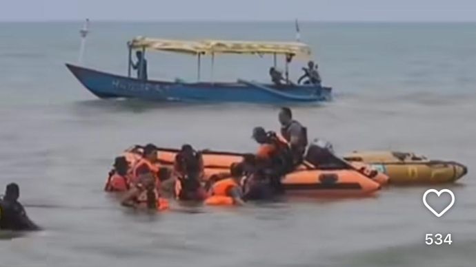 Remaja tewas tenggelam di Pantai Alam Indah (PAI), Kota Tegal. 