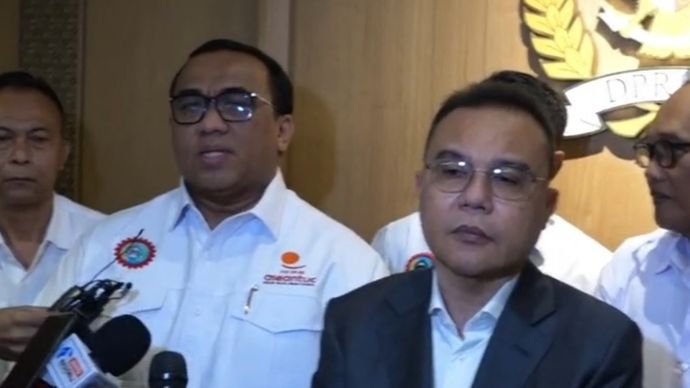 Audiensi buruh dengan Wakil Ketua DPR RI Sufmi Dasco Ahmad. 