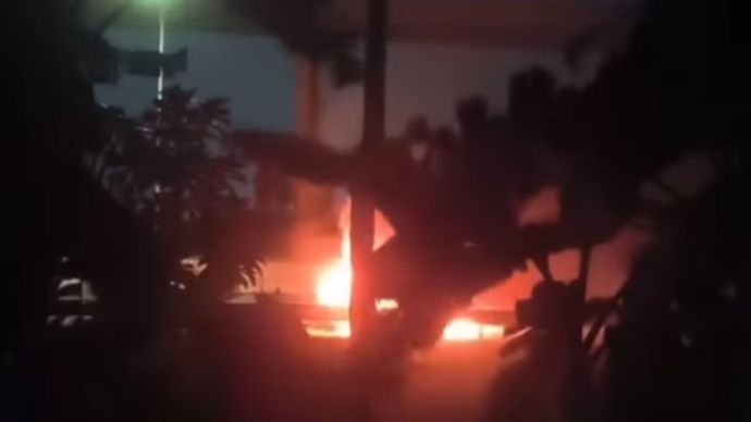 Mobil Kebakaran di Tol Jagorawi Arah Bogor