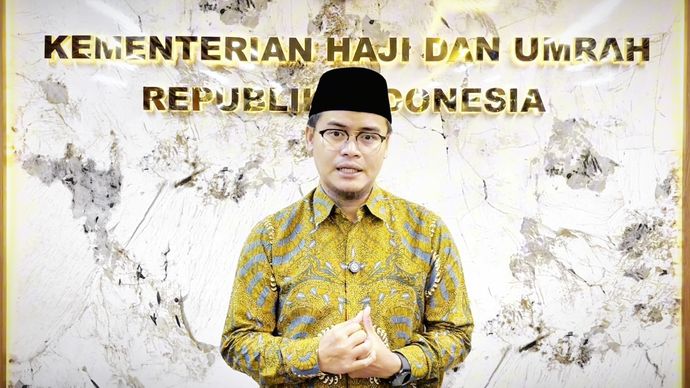 Juru Bicara Kementerian Haji dan Umrah RI, Ichsan Marsha,&nbsp;di Jakarta, Senin, 2 Maret 2026.