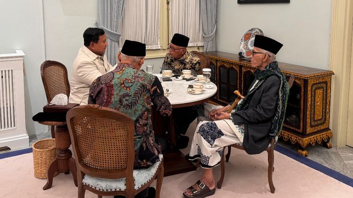Momen Prabowo Berbuka Puasa Bersama Tokoh dan Pimpinan Ormas Islam di Istana Merdeka