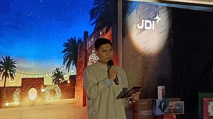 Chief Executive Officer Johnnathan Salim dalam acara "Buka Puasa Bersama Media BAIC Indonesia" di Roemah Koeffie, BAIC Tower, Gading Serpong, Tangerang, Kamis (5/3/2026). (Foto: Adiantoro/NTV) 