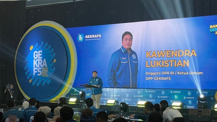 Ketua Umum Gerakan Ekonomi Kreatif Nasional (Gekrafs) Kawendra Lukistian 