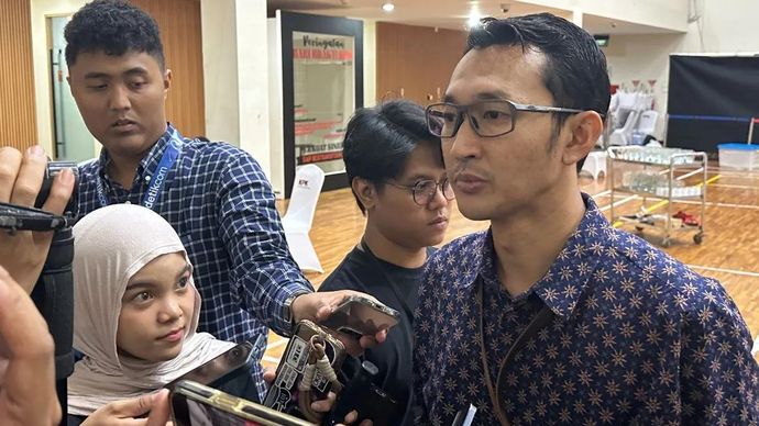 Juru Bicara Komisi Pemberantasan Korupsi Budi Prasetyo memberikan keterangan di Gedung Juang KPK, Jakarta, Selasa 3 Maret 2026. ANTARA/Rio Feisal