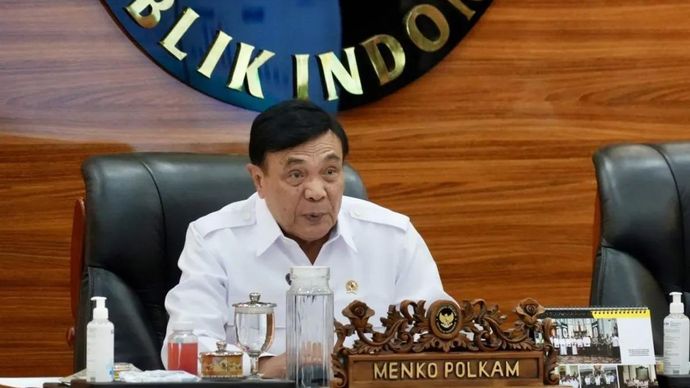 Foto ilustrasi Menko Polkam Djamari Chaniago saat rapat di kantor Kemenko Polkam. ANTARA/HO-Humas Kemenko Polkam