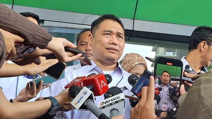 Deputi Penindakan dan Eksekusi Komisi Pemberantasan Korupsi (KPK) Asep Guntur Rahayu memberikan keterangan kepada wartawan di Pengadilan Negeri Jakarta Selatan, Rabu 11 Maret 2026. ANTARA/Luthfia Miranda Putri.