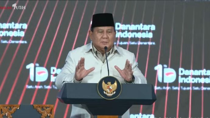 Prabowo Subianto di HUT Danantara