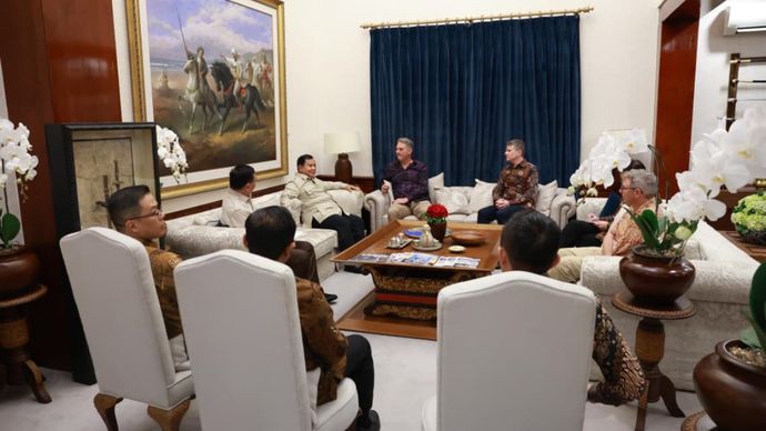 Prabowo Subianto menerima Wakil Perdana Menteri sekaligus Menteri Pertahanan Australia Richard Marles, pada Rabu, 11 Maret 2026, di Kertanegara, Jakarta