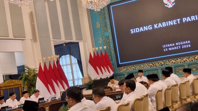 Prabowo Subianto Pimpin Sidang Kabinet Paripurna di Istana Negara, Jumat, 13 Maret 2026